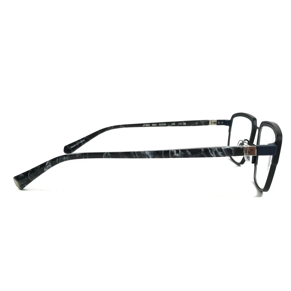 J. F. Rey Eyeglasses Frames JF3031 0022 Matte Black Blue White 52-20-145
